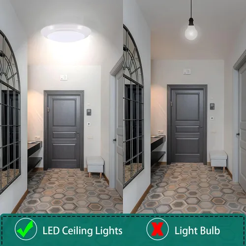 Vista 4 de YoonLIT - Lámpara de techo LED de montaje empotrado de 7 pulgadas, 120 V, 3000 K/4000 K/5000 K CCT ajustable, lámpara de techo regulable, 12 W, 800
