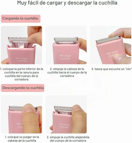 Vista 6 de Paquete de 3 cuchillas de repuesto profesionales para mascotas y gatos Ap005-3p-blades