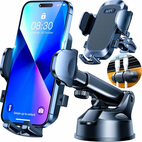 HTU 2026 Mejorado [Verdadero Grado Militar] Soporte de Teléfono para Coche【Certificados de Seguridad y Sin Olor】Soporte de Teléfono Celular para