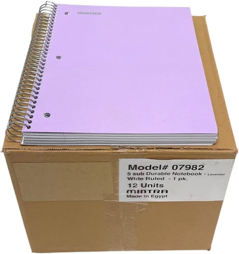 Vista 31 de Mintra Office Cuadernos de Espiral Duraderos, 5 Materias (Hielo Ártico, Rayado Universitario 1pk)