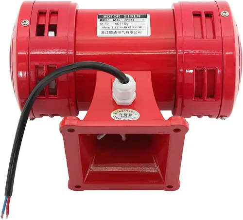 Vista 9 de YaeCCC Sirena Antiaérea, Sirena Eléctrica de Motor de 110V - 150db, Súper Ruidosa para Casa y Exterior