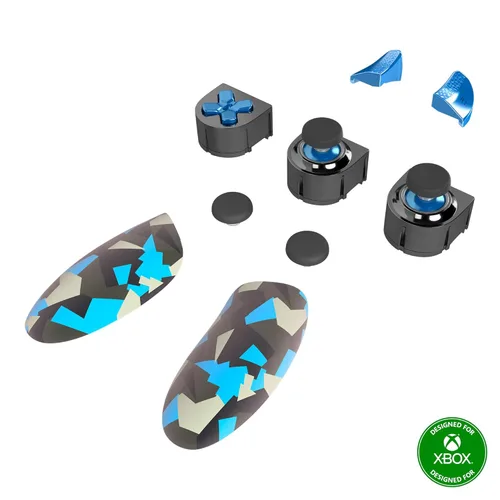 Vista 6 de Thrustmaster Eswap X Blue Color Pack, Of 7 Blue Camo Modules, Next Generation, Nxg Mini-Sticks, Hot Swap, Compatible with Eswap X Pro Controller