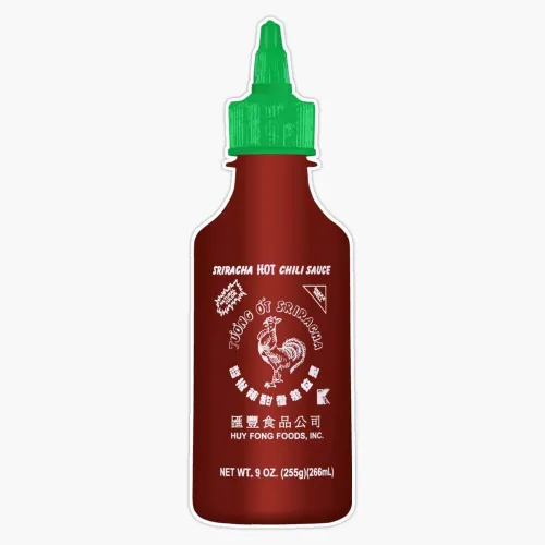 Sriracha Hot Sauce Bottle Sticker Vinyl Bumper Sticker Decal Waterproof 5"