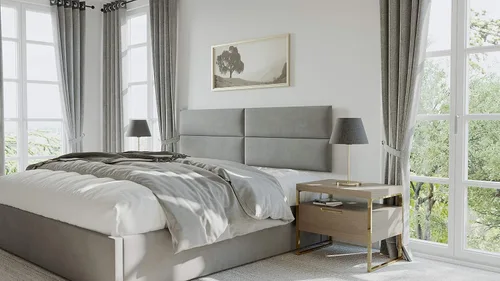 Vista 70 de Vänt - Paneles tapizados de cabecera para montar en la pared, diseño Isabelle, 60 x 23 pulgadas, configuración de 4 paneles individuales