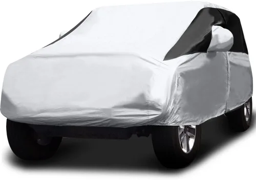 Vista 16 de Titan Premium - Funda de coche PEVA multicapa para sedanes compactos de 176 a 185 pulgadas. Impermeable, protección UV, forro protector