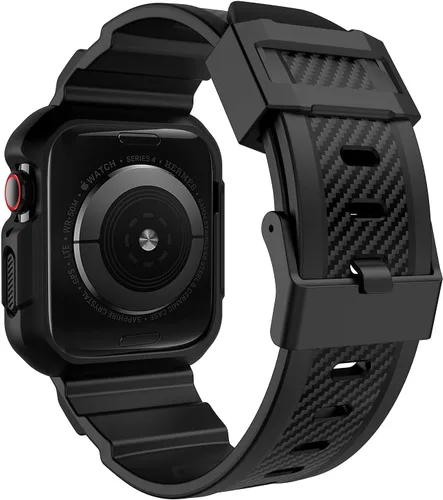 Vista 2 de Orobay compatible con Apple Watch Band de 45 mm 44 mm 42 mm, correa resistente a los golpes para iWatch SE Series 7 6 5 4 3 2 1 45 mm 44 mm 42 mm