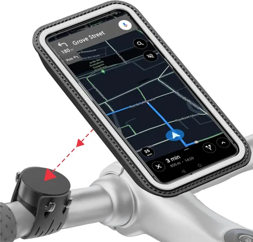 Vista 10 de Shapeheart - Soporte magnético para teléfono de bicicleta, antivibración, soporte impermeable para bicicleta, orientación de 360°