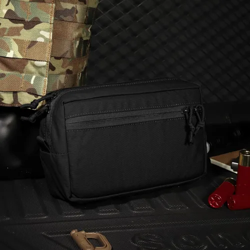 Vista 7 de Bolsa táctica Molle para administrador de bolsas anchas GP para pecho Rig Vest Duty Belt Bolsa grande EDC Utility Bag como Cummerbund Expanded