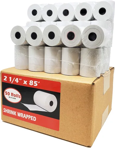 Vista 11 de (200 rollos) 2 1/4 pulgadas x 50 pies - Rollos de papel térmico para recibo de 55 GSM, papel alemán de calidad premium, se adapta a todos