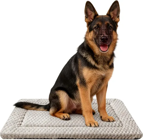 Vista 37 de Tapete de cama para gatos y perros, tapete reversible para jaula de perro, suave y transpirable, cama duradera para perros y gatos extra pequeños