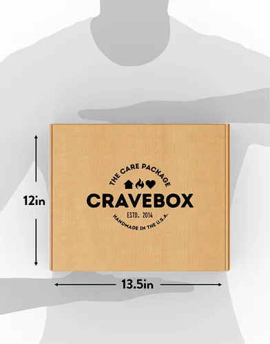 Vista 3 de Caja de snacks de lujo CraveBox, cesta de regalo con variedad de paquetes de barras, trozos, dulces y galletas, golosinas dulces y saladas
