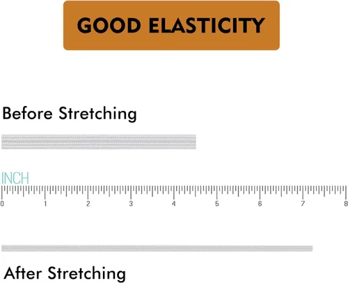 Vista 5 de Lydia's Deal Cordón elástico de 1/8 de pulgada (3mm) x 50 yardas, cuerda elástica, bandas elásticas para tejer, costura, manualidades, bricolaje