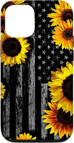 Vista 27 de American Flag with Sunflowers Case for iPhone 17
