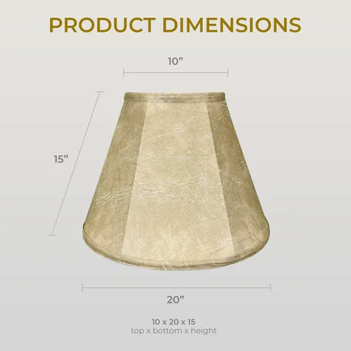 Vista 129 de Royal Designs, Inc. BS-707FC-6AGL Deep Empire Basic - Pantalla para lámpara con clip de llama, 3.5 x 6 x 5.75 pulgadas, color dorado antiguo