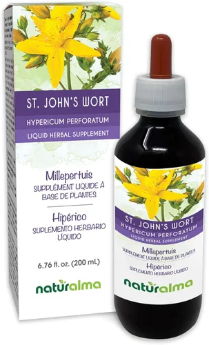 Vista 10 de Naturalma Hierba de San Juan (Hypericum perforatum) hierba con flores tintura sin alcohol - 4 onzas líquidas de extracto líquido en gotas