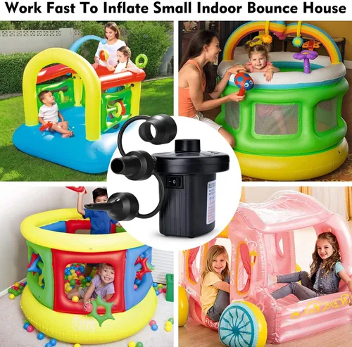 Vista 7 de Bomba de aire para colchón inflable, cama de balsa de piscina, juguete de barco, llenado rápido, para campamento al aire libre, cojines inflables