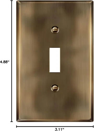 Vista 8 de LIDER Placa de Pared de Metal para Interruptor de Luz de Palanca, Cubierta de Interruptor de Acero Inoxidable, Resistente a la Corrosión