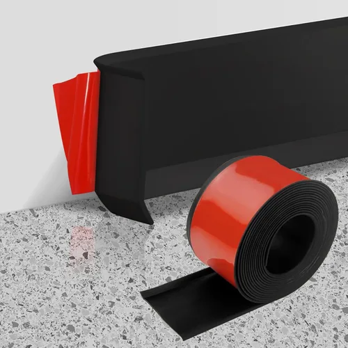 Vista 10 de STICKGOO Moldura para zócalo gris 4 pulgadas x 20 pies Base de pared Moldura