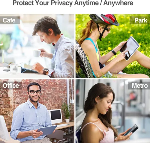 Vista 7 de ProCase Protector de pantalla de privacidad para iPad 10.2, 9, 8, 7, 2021, 2020 y 2019, protector de película de vidrio templado antiespía