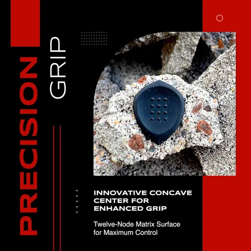 Vista 3 de Acoustik Attak STEALTH Púa de Guitarra Estructurada - Púas de Guitarra Biseladas Pequeñas, Tono Único (Paquete de 10, Negro)