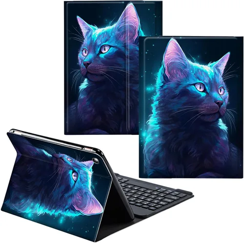 Vista 11 de Funda para Samsung Galaxy Tab S6 Lite 2022/2020 Teclado Inalámbrico Desmontable y Cubierta De Soporte De Cuero PU Funda Protectora Para Samsung