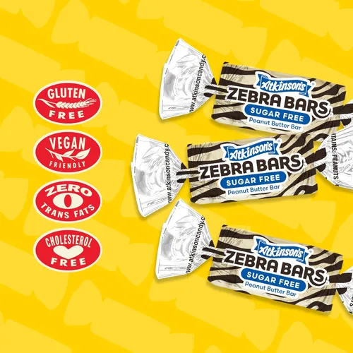 Vista 6 de Atkinsons barras de mantequilla de maní sin azúcar Bolsa de 2 lb