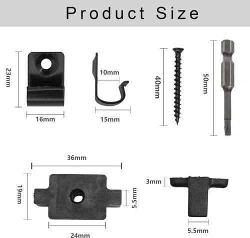 Vista 3 de Clips de cierre ocultos, clips de cubierta compuestos y sujetadores ocultos de cubierta con kit universal de clips de arranque de acero inoxidable