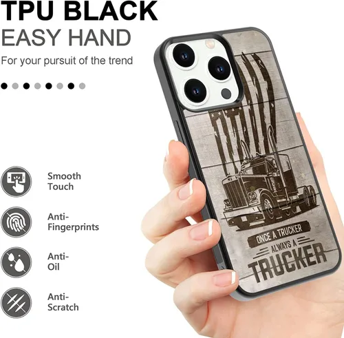 Vista 2 de America Flag Always Trucker - Funda para iPhone 16 16E 15 14 13 12 11 Pro Max XR S25 S24 S23 S22 S21 FE Ultra Plus Note 20 A16 A15 A14 A54 A13
