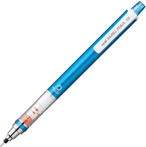Vista 9 de Lápiz portaminas Uni Kuru Toga estándar, negro, 0.0112 pulgadas, rosado bebé