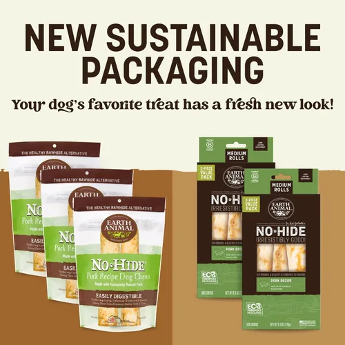 Vista 41 de Earth Animal Masticables sin ocultar – de The Grill Rolls Bacon Cheeseburger Sabor Rawhide Free Medium Dog Chews – 3
