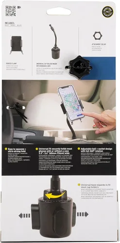 Vista 8 de Nite IZE Soporte universal para portavasos de automóvil, soporte universal para teléfono celular para portavasos de automóvil, accesorios