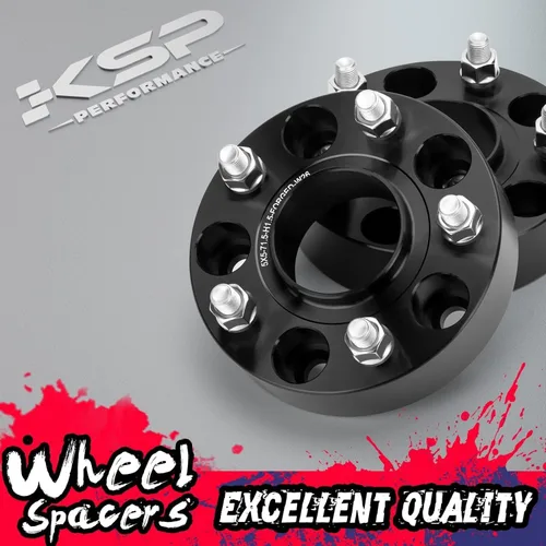 Vista 5 de Espaciadores de rueda KSP 5x5 para Grand Cherokee 1999-2010, Wrangler 2007-2018, espaciador de rueda de 1.5 pulgadas (38 mm) 5x127mm con orificio