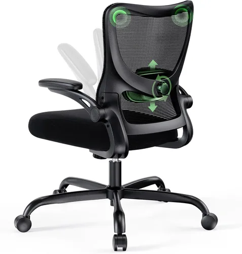 Vista 9 de Marsail - Silla ergonómica de oficina - Silla de escritorio con respaldo alto de malla y soporte lumbar ajustable, silla giratoria con ruedas