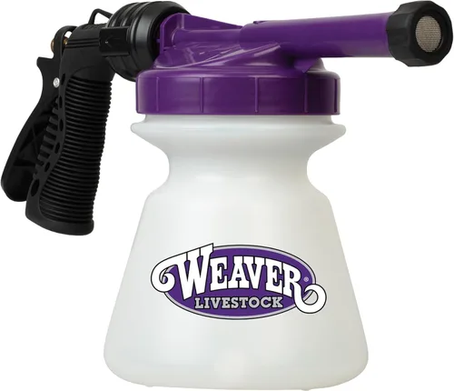 Weaver Livestock Juego de espumador, champú espumador de ganado con tapa, boquilla de pulverización, extremo de conexión de manguera fácil,