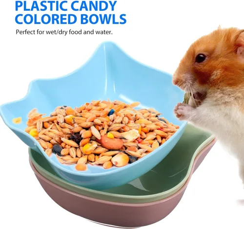 Vista 6 de POPETPOP Kit de baño de arena para hámster, 3 piezas, cuenco de comida para hámsters, contenedor de baño de arena para hámsters, contenedor de baño