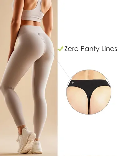 Vista 5 de GRANKEE - Tangas sin costuras transpirables para mujer, tangas que no se marcan, paquete de ropa