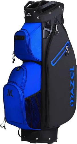 Vista 10 de MAZEL Bolsa de carrito de golf con divisores de longitud completa de 7 vías en la parte superior y 9 bolsillos, bolsa ligera de palos de golf