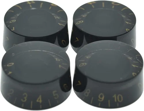 Vista 7 de Dopro Juego de 4 pomos de control para guitarra LP métricas moleteadas ámbar LP para Epi Les Paul/Import Guitar Bass w/Grueso 0.228 in Split Pots