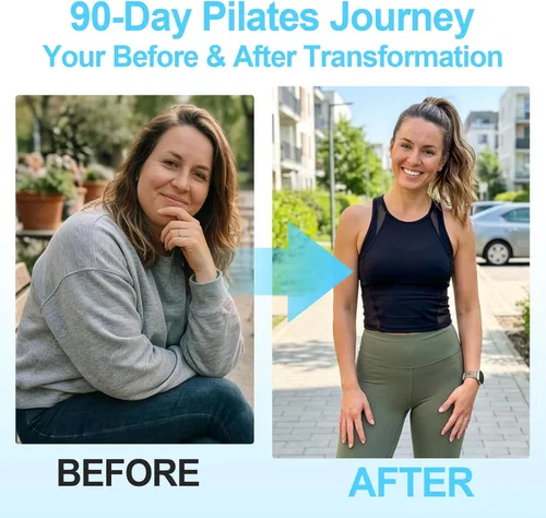 Vista 3 de ElaraFit Home Pilates Ring and Ball Set for Women with 5 Resistance Bands 13 inch Magic Circle Workout Starter Kit for Beginners Full Body Toning 15