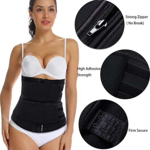 Vista 4 de Faja modeladora de neopreno para cintura, para sudar, para perder peso y darle forma a la cintura, para mujer