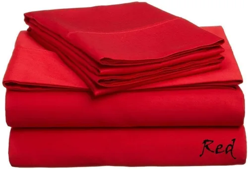 Vista 9 de Sábana bajera ajustable de color burdeos, 1 pieza, con bolsillo extra profundo, se adapta a colchones de 45,7 a 21.2 in en todo elástico de calidad