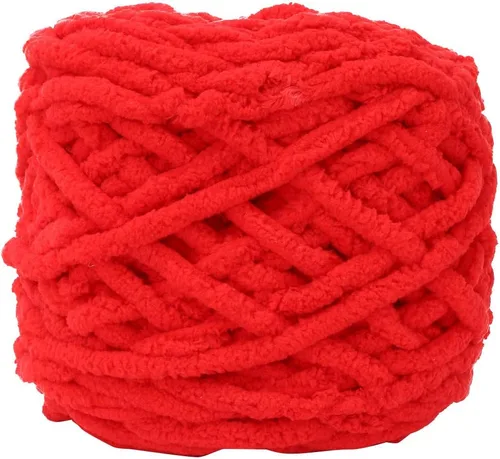 Hilo grueso para tiras de hielo de 7 a 0.315 in de diámetro para tejer con aguja de ganchillo, manta tejida (11 rojo grande)