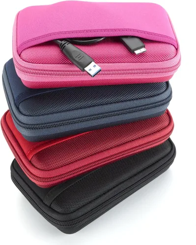 Vista 3 de DL-64-RED - Estuche portátil de EVA para disco duro, color rojo