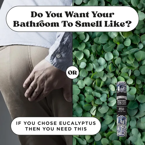 Vista 9 de Poo-Pourri Before-You-Go - Aerosol para inodoro, color Royal Flush, tamaño de viaje, 0.3 onzas líquidas, eucalipto y menta verde