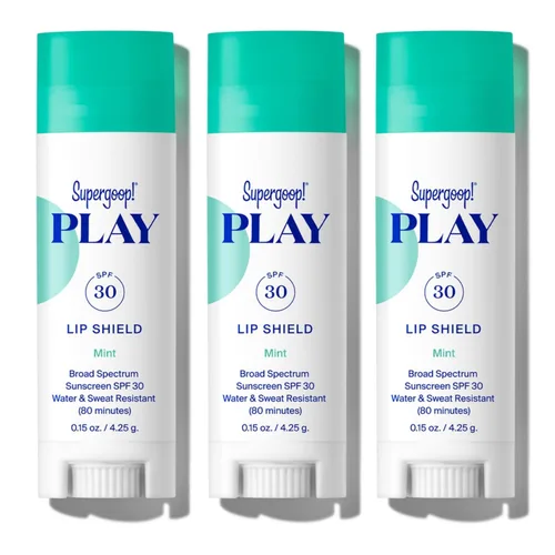 Vista 9 de Supergoop! PLAY Lip Shield SPF 30 con coco - Paquete de 2 - Tratamiento labial hidratante para labios secos agrietados - Protección UV de amplio