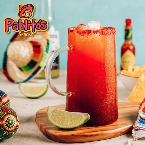 Vista 2 de Pablito's Watermelon - Pasta de inmersión de caramelo de tamarindo mexicano con borde de chamoy prémium de 8 onzas, hecha a mano para bebidas