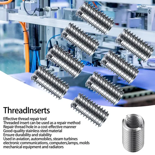 Vista 4 de Juego de 20 tuercas reductoras de rosca, M8 macho a M6 hembra rosca rosca rosca manguito perno tuercas de conversión, adaptadores de rosca