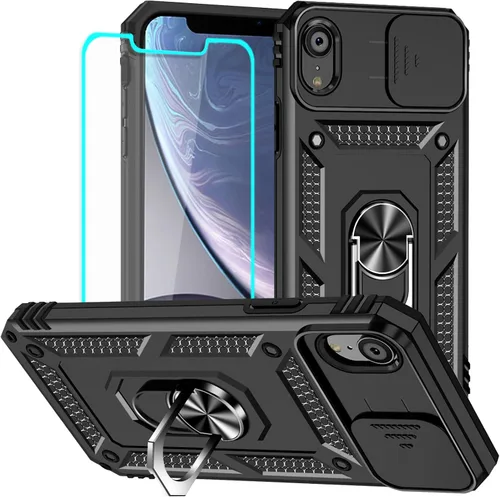 Vista 14 de HNHYGETE Funda para iPhone 13 con protector de pantalla HD: [grado militar de 20 pies probada en caídas] Funda protectora a prueba de golpes