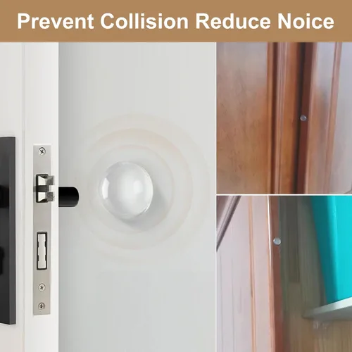 Vista 4 de Paquete de 256 parachoques transparentes para puerta de gabinete, parachoques de goma de 1/2 pulgada de diámetro, almohadillas autoadhesivas