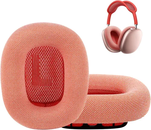 Vista 16 de Almohadillas de repuesto Earrock para auriculares AirPods Max, almohadillas cubiertas de tela de malla con espuma viscoelástica y imán (verde)